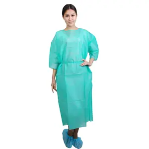 Hot sale hospital surgical sterile non woven isolation gown with long sleeves