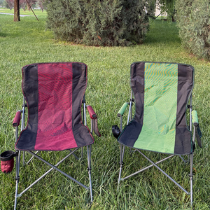 <span class=keywords><strong>Chaise</strong></span> pliante de <span class=keywords><strong>camping</strong></span> en métal de haute qualité, confortable, robuste et portable, <span class=keywords><strong>avec</strong></span> coussin et porte-gobelet, pour la plage et le parc - Product Image 4