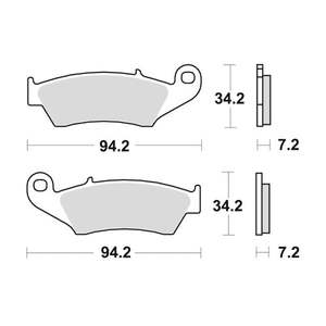 WRP Nouvelles plaquettes avant standard pour Kawasaki KX 125 Modèles 95-08 - Product Image 1