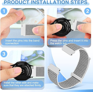 Bracelet de montre en nylon à dégagement rapide de 16 mm, deux sections, pour hommes et femmes, bracelet de remplacement en nylon Solo Loop réglable de 16 mm - Product Image 2