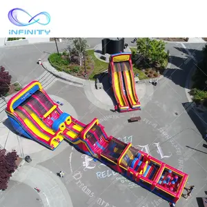 Inflatable बाधा कोर्स पार्क साहसिक खेल खेलने आइटम मनोरंजन पार्क स्लाइड चढ़ाई बाधा कोर्स inflatable आउटडोर
