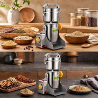 Mesin Giling Bumbu Listrik Mini Portabel 400g Bahan Stainless Steel untuk Herbal Kopi Biji-bijian