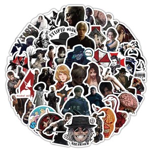ZY3881X 60 autocollants décoratifs <span class=keywords><strong>en</strong></span> vinyle imperméables pour scrapbooking, graffiti, bricolage, thème Resident Evil, pour tasses, ordinateurs portables et bagages - Product Image 1