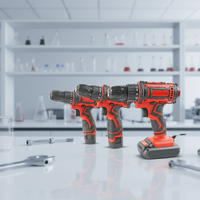 Perceuse à batterie lithium-ion haute puissance pour travaux domestiques, revêtement en caoutchouc, résistante aux chutes, réversible, vitesse variable