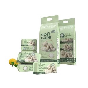 Salviette Umidificate in Cotone <span class=keywords><strong>Garn</strong></span>, Idratanti, a Forma di Orsetto, Mini Confezione Tascabile, 8 Salviette Estraibili - Product Image 5