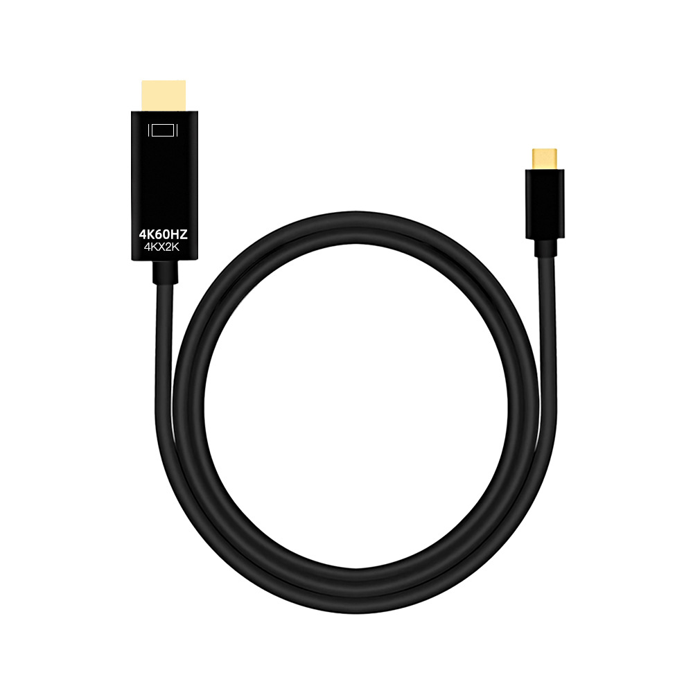 Adaptateur noir Type-C vers HDMI [4K 60Hz] 1,8 mètres