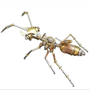 Insecte <span class=keywords><strong>mécanique</strong></span> steampunk, fourmi <span class=keywords><strong>mécanique</strong></span> en <span class=keywords><strong>métal</strong></span>, modèle <span class=keywords><strong>3D</strong></span> artisanal à assembler, <span class=keywords><strong>puzzle</strong></span> <span class=keywords><strong>3D</strong></span> - Product Image 1