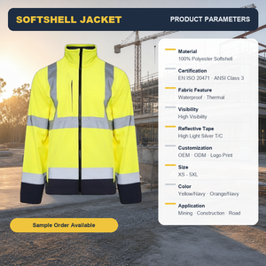 Hot Sale <strong>Hi</strong> <strong>Vis</strong> Reflective Safety Construction Clothing Hivis Workwear - Product Image 2