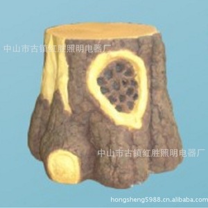 Resin <b>Tree</b> Stump Lamp Led Garden <b>Light</b> Outdoor With Speaker Semi Flush Mount Plastic Body 2 Year Warranty - Product Image 2