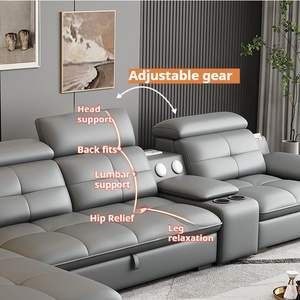 Juego de Muebles de Sala Modernos Personalizados, Ahorro de Espacio, Reclinables, de Cuero, Inteligentes, Multiusos, Sofás Modernos para Sala de Estar - Product Image 6