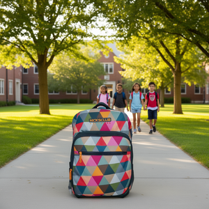 Zaino Nicksclub 1661 con motivo geometrico in neoprene, tracolla staccabile, unisex, per uso quotidiano - Product Image 2