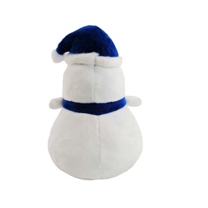 دمية رجل الثلج الاحتفالية المحشوة الناعمة مع وشاح لديكور العطلات ألعاب قطيفة - Product Image 3
