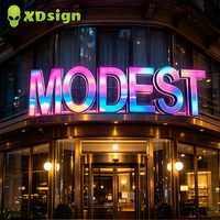 Panneau publicitaire LED 3D personnalisé rapide XDsign, couleur magique, contrôlé par Bluetooth, étanche IP65, pour extérieur, voiture, boutique, bar et restauration