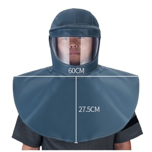 Casque de sablage anti-poussière avec écran facial résistant aux acides et aux alcalis pour la protection des travaux en laboratoire de chimie - Product Image 5