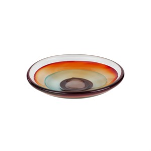 Bol en verre ovale dégradé de couleur, forme circulaire avec des teintes en couches. Idéal pour <span class=keywords><strong>la</strong></span> décoration intérieure, le service de fruits - Product Image 1