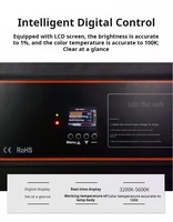 Lumière vidéo LED bicolore réglable 200W pour studio, 3200K 5600K CRI 97, sans ventilateur, DMX512, batterie V-Mount, photographie, streaming en direct