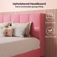 Queen-Size Konvertierbares Verstellbares Samt-Polsterbett Klappbares Flügelbett Langlebiger Metallrahmen Modernes Luxus-Schlafzimmer