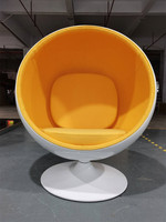 Fauteuil Pod en Fibre de Verre Confortable de Style Nordique en Forme de Globe Rond pour Salon