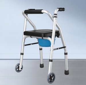 Aluminum alloy <b>walking</b> aid for assistance in <b>walking</b>, sitting toilet aid, <b>walking</b> stick aid, <b>walking</b> aid for toddlers, <b>with</b> whee - Product Image 6