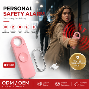 Alarma de Seguridad de Emergencia SOS de 130dB |   Conexión Inalámbrica Sin Necesidad de Aplicación |   Localizador GPS con Alerta de <span class=keywords><strong>SMS</strong></span>/Llamada y LED para Personas Mayores y Mujeres - Product Image 1