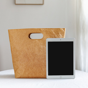 Waterproof Dupont Paper Tote <b>Bag</b> Reusable Handbag with Custom Logo for Work and School - Product Image 3