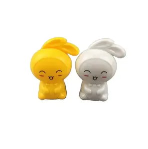 Veilleuse LED W097 Lapin Cartoon Mini en ABS, Lumière Blanche Chaude, Design Moderne, 0.6W, 110V/220V, à Brancher pour Chambre à Coucher - Product Image 2