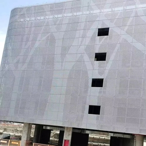 Panneaux de revêtement mural en aluminium perforé, panneaux en métal ondulé perforé en aluminium, façade décorative - Product Image 2