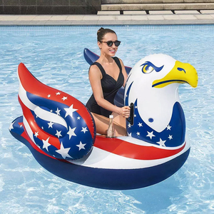 Bouée gonflable Aigle Américain, transat aquatique robuste en PVC pour enfants et adultes, idéal pour les fêtes estivales - Product Image 2