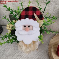 Nouveaux accessoires de Noël en tissu peluche brossé pour dessins animés : rennes, bonhommes de neige, Père Noël, sapins de Noël ; Bandeau DIY
