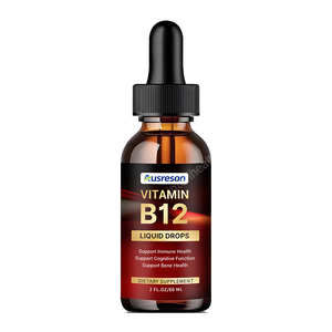 Ausreson OEM <span class=keywords><strong>Vitaminas</strong></span> B12 en Gotas Líquidas, Suplementos Alimenticios, Apoyo para la Salud Cerebral e Inmunológica, Gotas de Vitamina B12 de Grado Alimenticio - Product Image 1