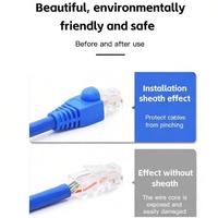 Kit de connecteurs RJ45 Cat5e 8P8C personnalisés avec capuchons plaqués, 50 pièces, pour la connexion de câbles de commutateurs réseau Gigabit et d'appareils de salle de télécommunications