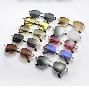 OTO-gafas de sol de metal para hombre, lentes rectangulares de vapor punk con steampunk, 2022 - Product Image 6