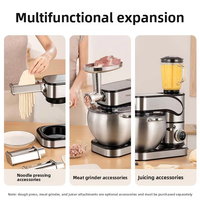 Mélangeur Alimentaire Robuste 3-en-1 en Acier Inoxydable 10L - Pétrissage/Fouettage/Mélange, 220V 50Hz, Moteur à Contrôle par Microprocesseur, Idéal pour la Boulangerie