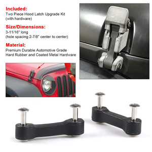 Cerradura de Capó Negra para Jeep Wrangler, Modificación de Automóviles, Pieza de Repuesto, Gran Venta - Product Image 1