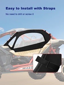 Juego de puerta superior suave X3 para modelos Can Am Maverick X3 de 2 asientos de barro, lluvia, polvo, viento, nieve, diseño de cremallera para enrollar hacia abajo - Product Image 4