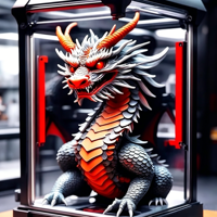 Impression 3D de haute précision en métal, nylon, SLS, PLA, ABS, jouet, prototypage rapide, service d'impression 3D de dragon