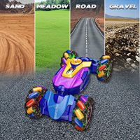 Voiture RC de cascade EPT à détection gestuelle 4x4, tours à 360 degrés avec lumière, musique et pulvérisation, jouet tout-terrain pour enfants