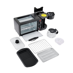 2025 Mới Phát Hành Hot Bán 3-Trong-1 Ăn Sáng <span class=keywords><strong>Maker</strong></span> Điện Nướng Bánh Mỳ Lò Với Cà Phê <span class=keywords><strong>Maker</strong></span> Nồi Chiên Cho Hộ Gia Đình Sử Dụng Chúng Tôi Cắm - Product Image 4