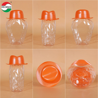 Pot à noix en forme de chapeau de qualité supérieure, transparent, vide, en plastique PET, récipient de stockage alimentaire pour pistaches, noix de cajou, amandes, chocolat, biscuits