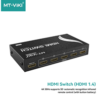 Commutateur HDMI 1.4 4K 30Hz, câble HDMI 5 entrées 1 sortie, boîte de commutation HDMI pour ordinateur portable