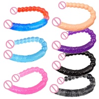 Dildo de Cristal de Doble Cabeza, Genitales Masculinos Realistas, Estilo SM, Dispositivo de Masturbación para Adultos, Dos Dragones Jugando con una Perla
