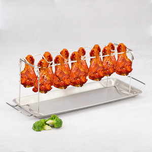 Rejilla de acero inoxidable para <span class=keywords><strong>horno</strong></span>, bandeja de goteo de Metal para asar pollo y alas, accesorios para <span class=keywords><strong>horno</strong></span> - Product Image 5