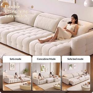 フレンチシェニール3席ローレンス電気機能延長可能生地ソファベッドゼロ壁調整可能背もたれ - Product Image 5