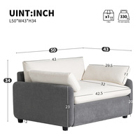 Fauteuil individuel surdimensionné, siège large et profond, fauteuil d'appoint moderne, fauteuil rembourré confortable, canapé lounge pour chambre à coucher