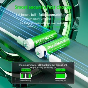 प्यूजिमैक्स उच्च गुणवत्ता पुनः प्रयोज्य 1.5v aa लिथियम-आयन यूएसबी रिचार्जेबल बैटरी प्रकार-सी चार्जिंग - Product Image 4