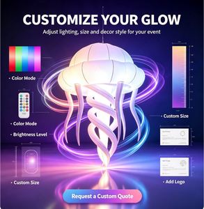 Lámpara Colgante Inflable de PVC con Forma de Medusa LED que Cambia de Color, con Ventilador, para Decoración de Centros Comerciales, Bodas, Fiestas, Escenarios o Bares - Product Image 5