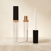 Tube de brillant à lèvres personnalisé avec logo et applicateur 5ml – Emballage cosmétique de luxe pour huile à lèvres teintée – Tubes carrés vides pour brillant à lèvres