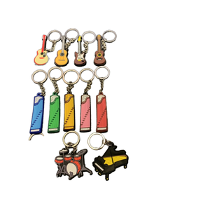 Llaveros de Goma Duraderos con Diseño de Instrumentos Musicales, Estilo de Dibujos Animados Personalizados, Gran Venta - Product Image 1