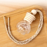 Vente chaude 9ml Epmty verre voiture bouteille de parfum désodorisant diffuseur bouteille en verre voiture parfum pendentif