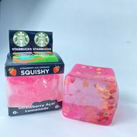 Jouet anti-stress en caoutchouc en forme de méduse, cube de glace à presser, à rebond lent, pour la relaxation et la décompression